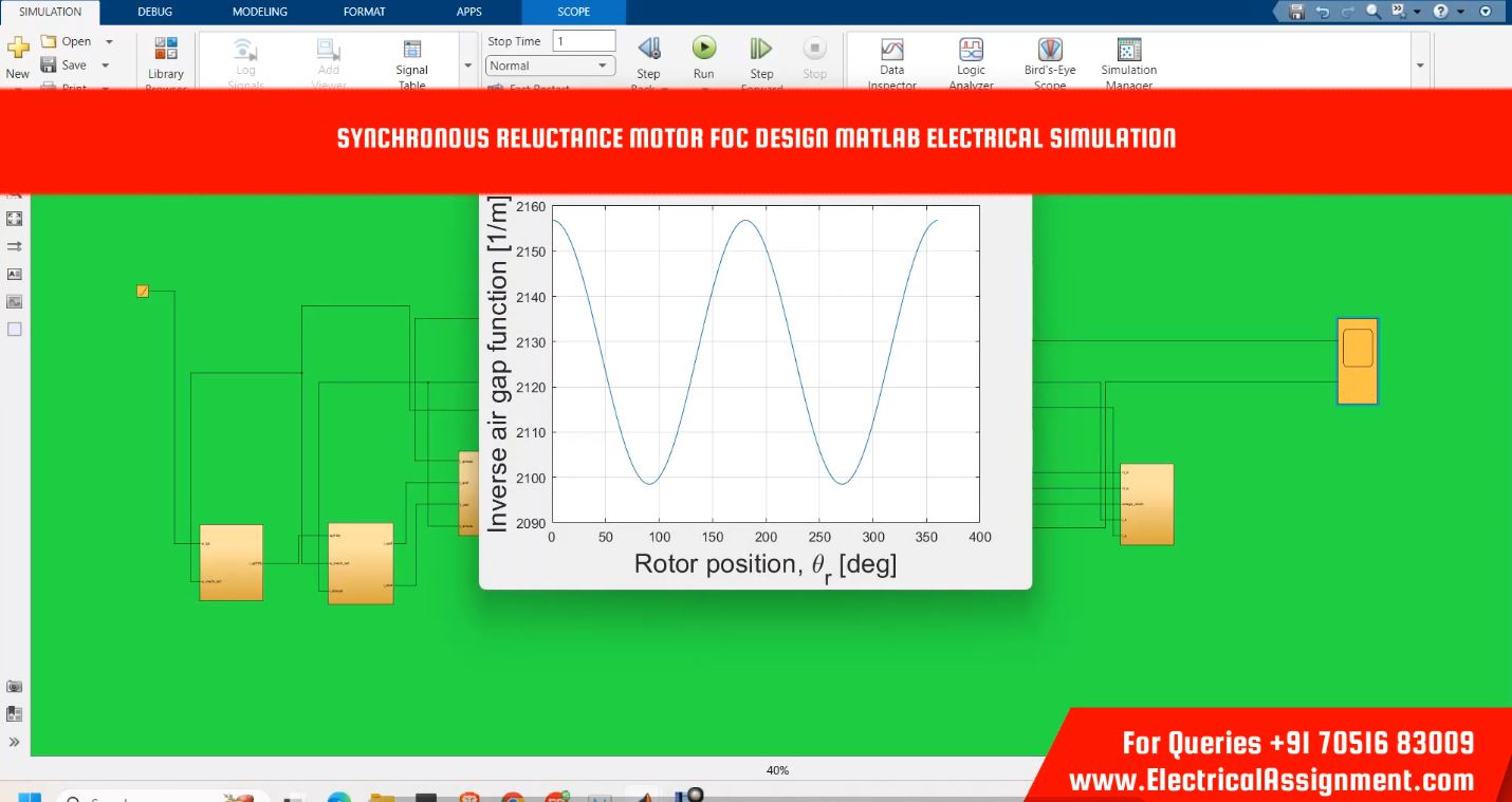 PMSM Vector Control (FOC) Using MATLAB Simulink - Synchronous Motor Simulation screenshot 7